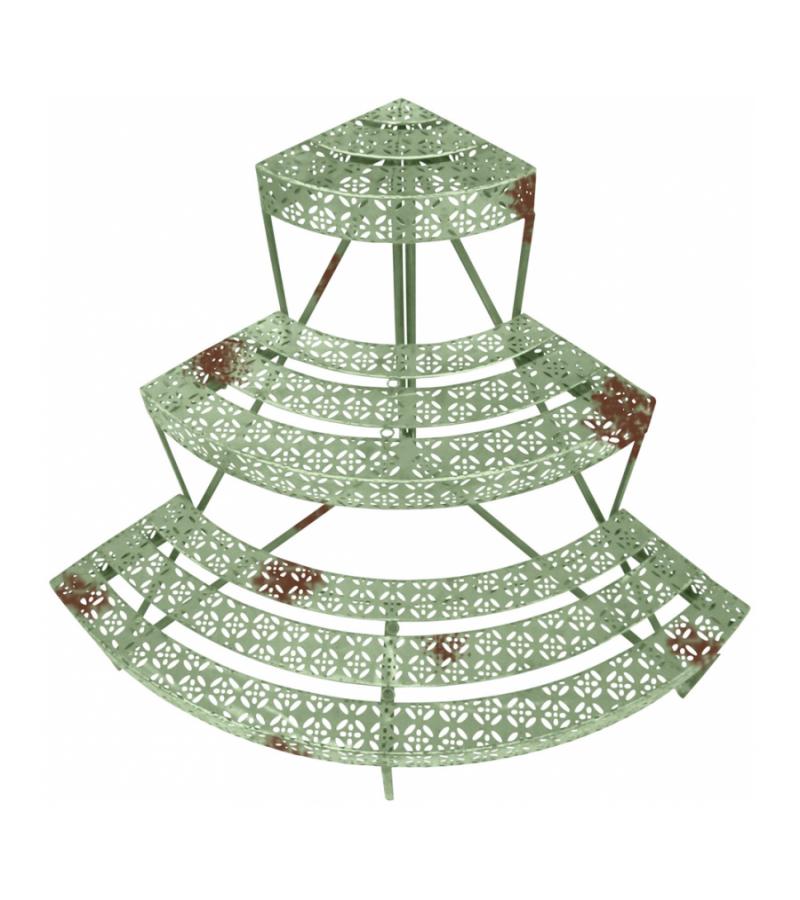 Etagere kwartrond Industrial Heritage groen